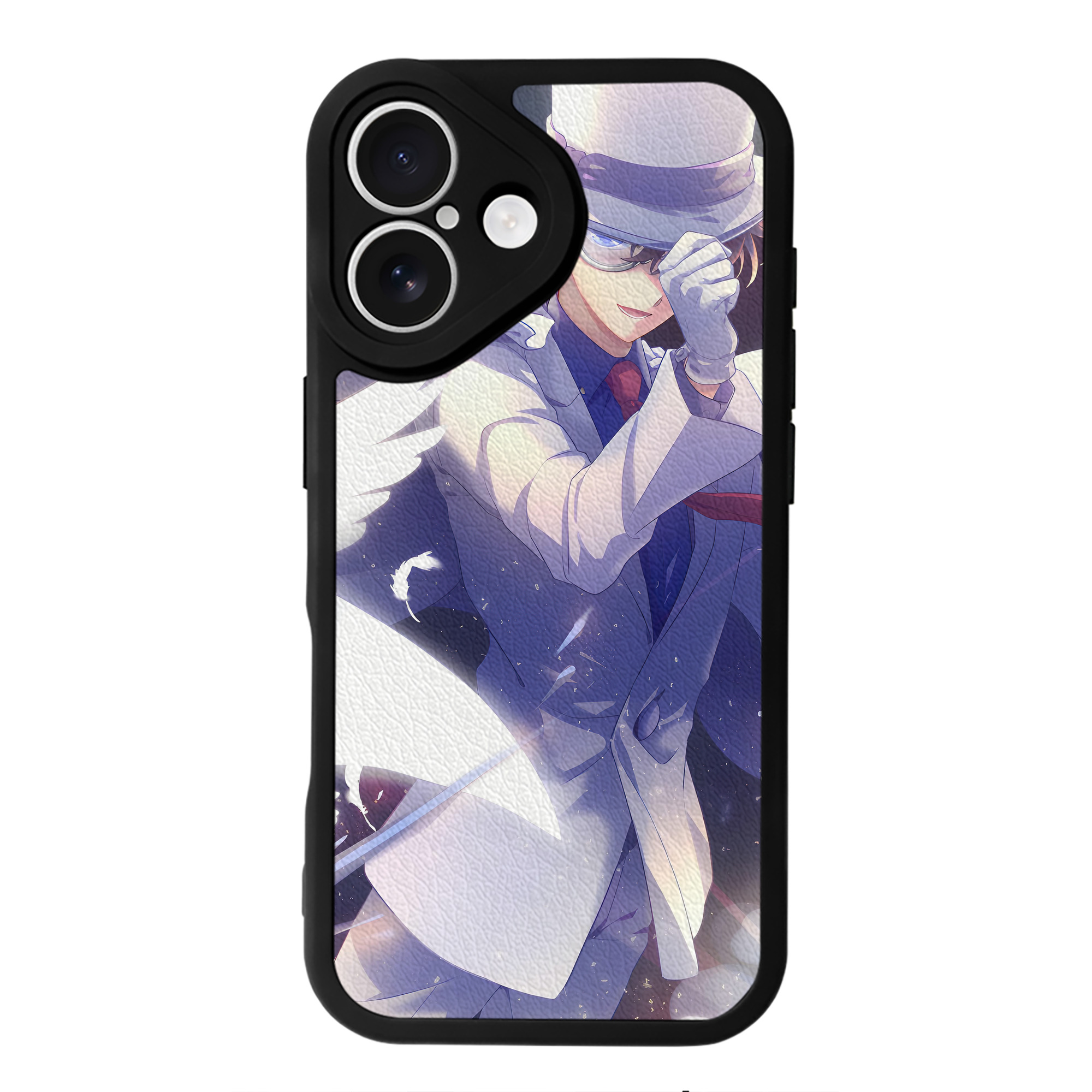 （画像用） 名探偵コナン Detective Conan 【iPhone 16シリーズ対応】シリコンスマホケース（レザー調） 材質：シリコン